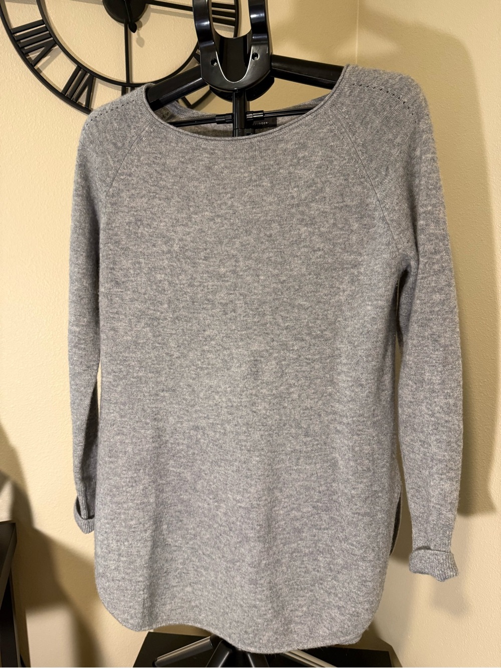 Halogen Heather Gray Scoop Neck Knit Sweater